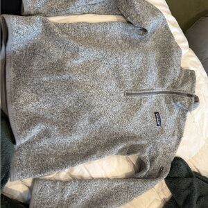 Patagonia Gray Quarter-Zip Sweater